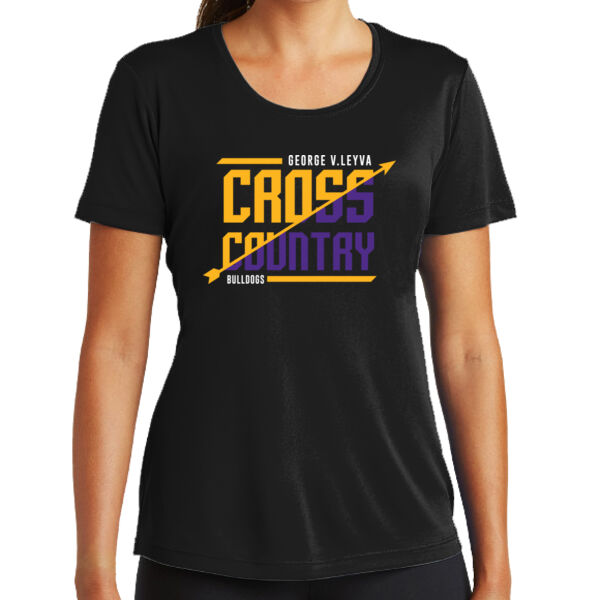 LeyVa Cross Country Ladies Black PosiCharge Competitor Tee  Thumbnail