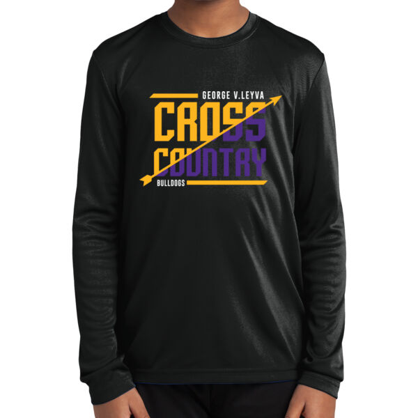 LeyVa Cross Country Youth Black Long Sleeve PosiCharge Competitor Tee Thumbnail