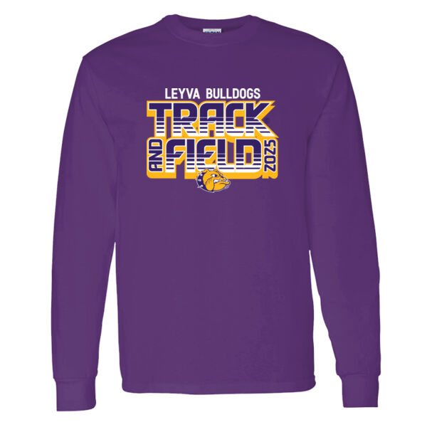  LeyVa Track and Field Heavy Cotton 100% Cotton Long Sleeve T Shirt Thumbnail
