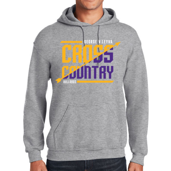 LeyVa Cross Country Grey Heavy Blend Hooded Sweatshirt Thumbnail