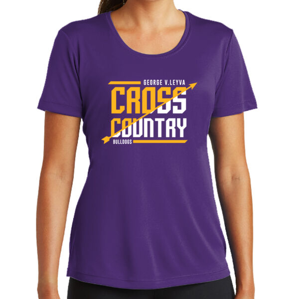 LeyVa Cross Country Ladies Purple PosiCharge Competitor Tee  Thumbnail