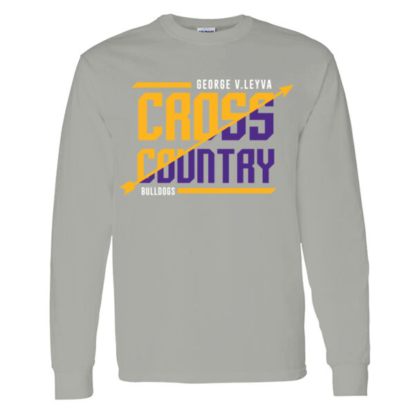 LeyVa Cross Country Grey Heavy Cotton 100% Cotton Long Sleeve T Shirt Thumbnail