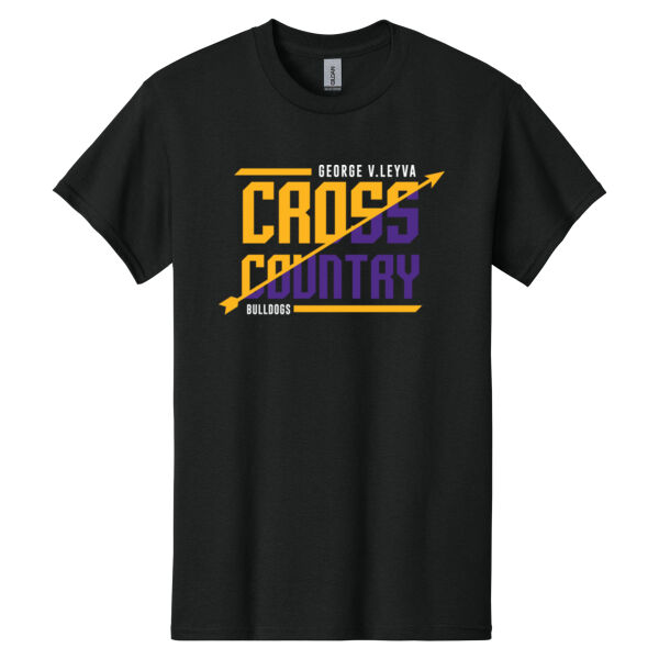 LeyVa Cross Country Black Heavy Cotton 100% Cotton T Shirt Thumbnail
