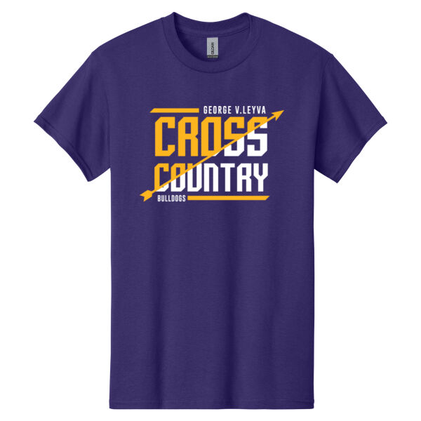 LeyVa Cross Country Purple Heavy Cotton 100% Cotton T Shirt Thumbnail