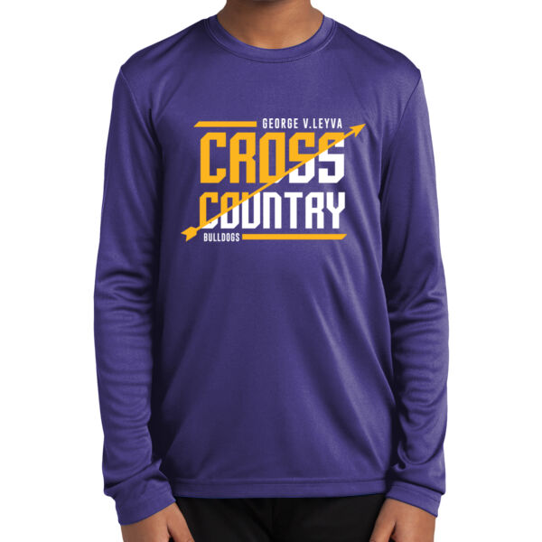 LeyVa Cross Country Youth Purple Long Sleeve PosiCharge Competitor Tee Thumbnail