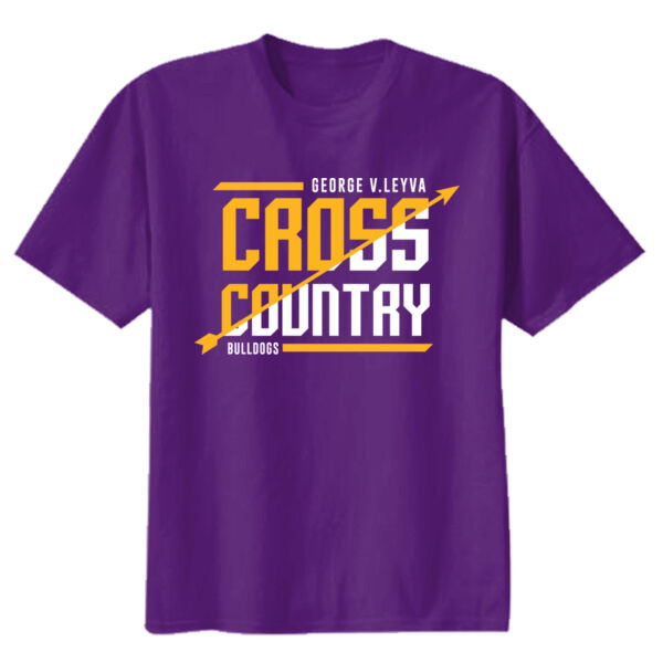 LeyVa Cross Country Youth Purple Heavy Cotton T Shirt  Thumbnail