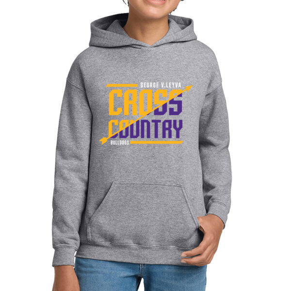 LeyVa Cross Country Youth Grey Heavy Blend Hooded Sweatshirt Thumbnail